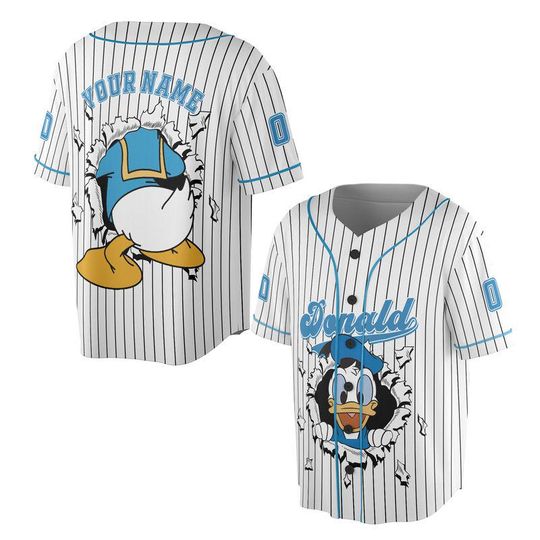 Discover Custom Donald Duck Baseball Jersey, Disney Jersey for Fans