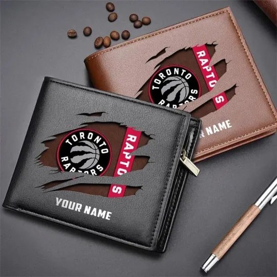 Discover Personalized Toronto Basketball Raptorss Team Men's Leather Wallet Gift For Him