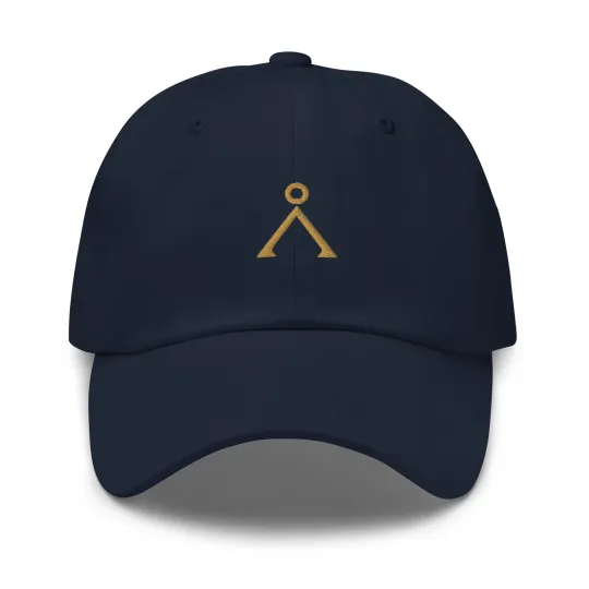 Chevron Baseball Cap with Star Gate Embroidery