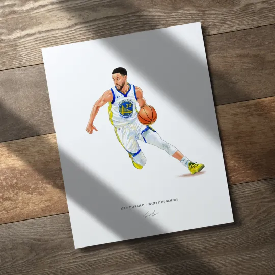 Steph Curry Golden State Warriors Basketball Poster