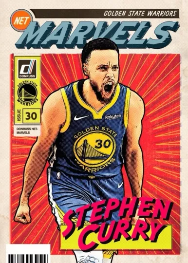 Stephen Curry Marvels NBA Comic Book Poster