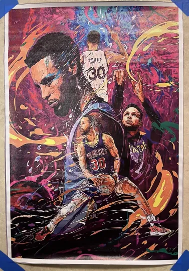 Stephen Curry Golden State Warriors NBA Vertical Poster Wall Art