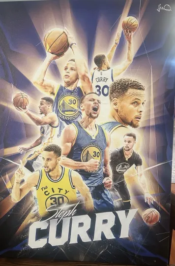 Steph Curry Golden State Warriors Vertical Poster Bedroom Art