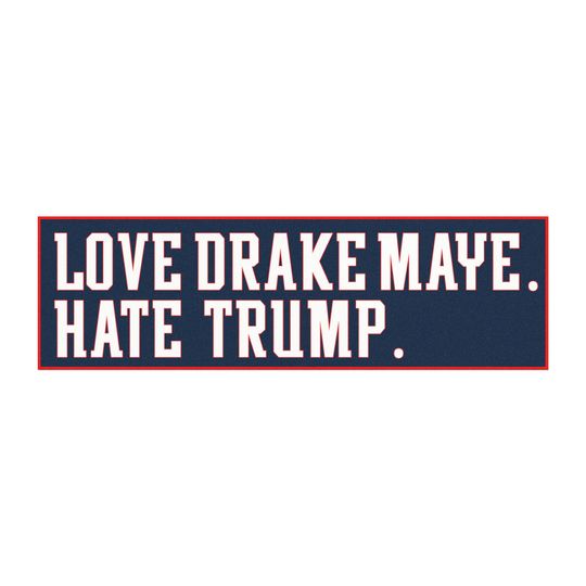Discover Love Drake Maye Hate Trump Bumper Magnet | Drake Maye Sticker | Patriots Merch | Football Fan Gifts