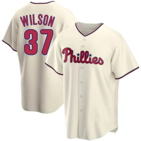 Weston Wilson Phillies Polyester Baseball Jersey All Size S-5XL