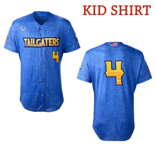 Discover Texas Tailgaters #4 Baseball Jersey KID Shirt All Size Gift Fan BB702