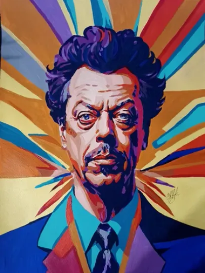 Discover Tim Curry Acrylic Portrait Poster, Pop Art Style, Handmade, Premium Matte Vertical Poster