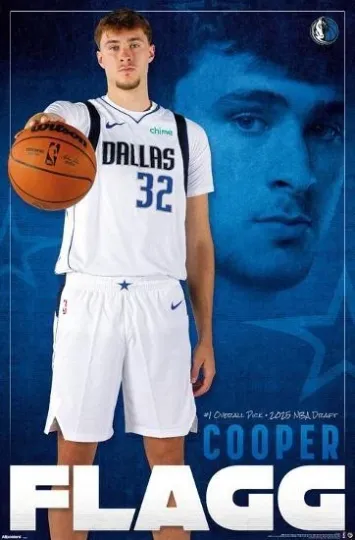 Cooper Flagg Arrival Dallas Mavericks NBA Rookie Poster