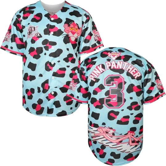 NEW The Pink Panther Cute Baseball Jersey Shirt S-5Xl TB32