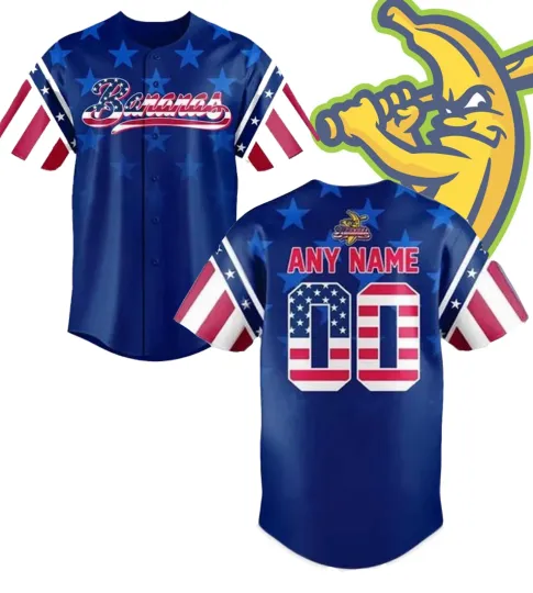 Discover NEW Custom Savannah Bananas Independence Day Jersey AB55