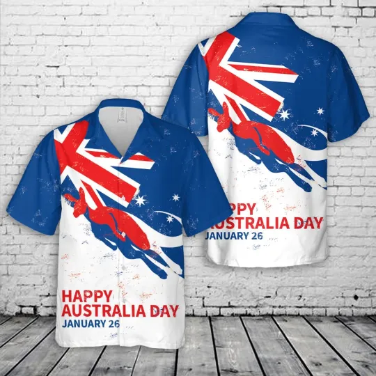 Australia Day Kangaroo Hawaiian Shirt
