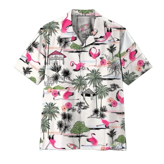 Discover 3D Flamingo Yoga Hawaii Shirt