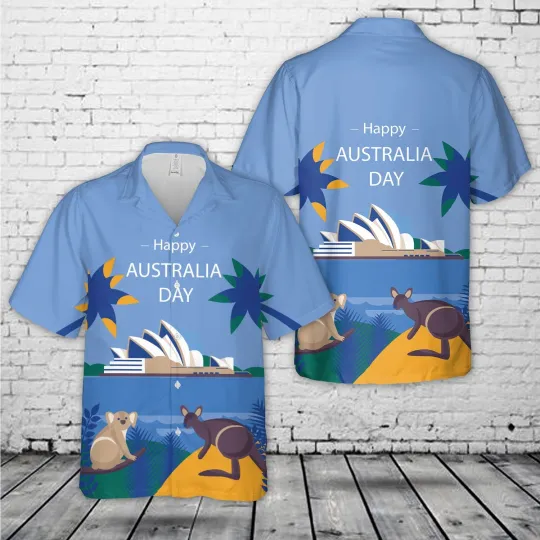 Discover Happy Australia Day Hawaiian Shirt