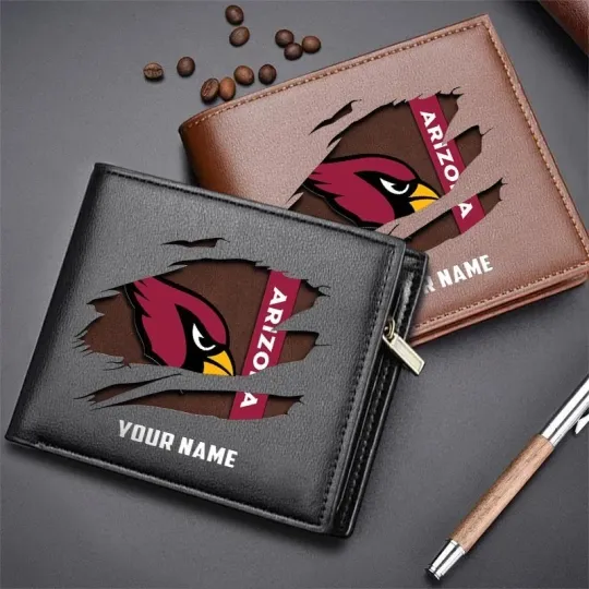 Discover Personalized Arizonna Football Cardinalss Team Men Leather Wallet Gift For Him