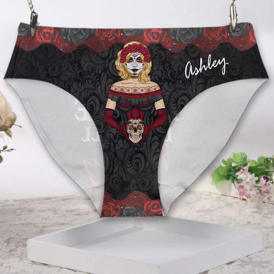 Dead Inside Dark Roses - Personalized Skull Women's Briefs