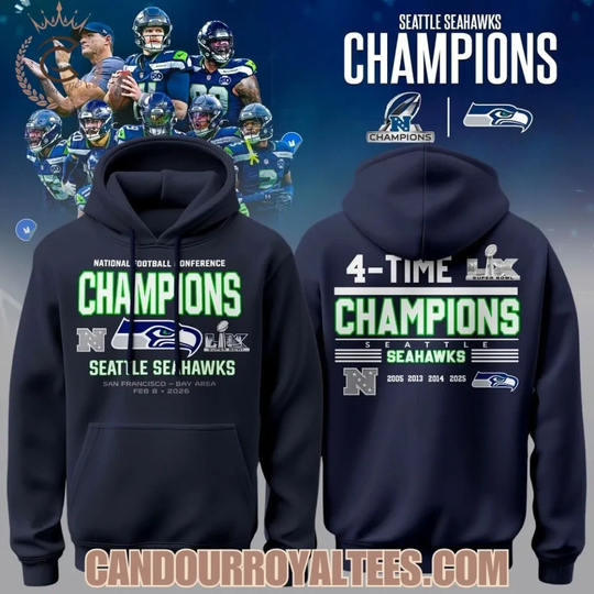 4-Time N.F.C Champions Seahawks Hoodie