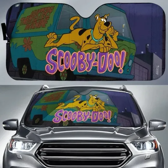 Discover Scooby Doo Dog Mystery Machine Car Windshield Sun Shade