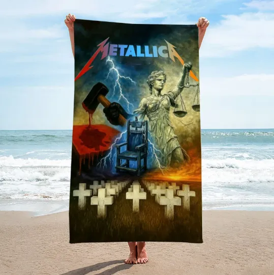 Discover Me.Tal.Li.Ca Band Rectangle Beach Towel