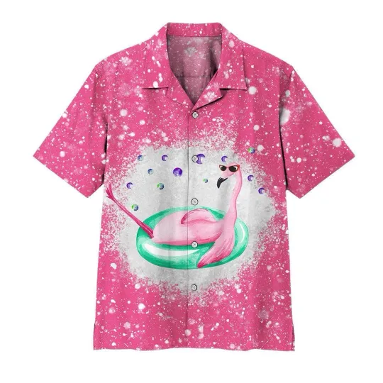Discover 3D Twinkle Pink Flamingo Hawaii Shirt