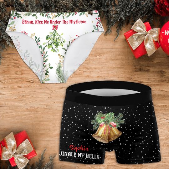 Discover Funny Couple - Personalized Couple Women Briefs & Men Boxer Briefs