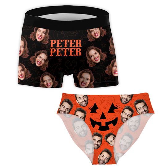 Discover Peter Peter - Personalized Couple Women Briefs & Men Boxer Briefs