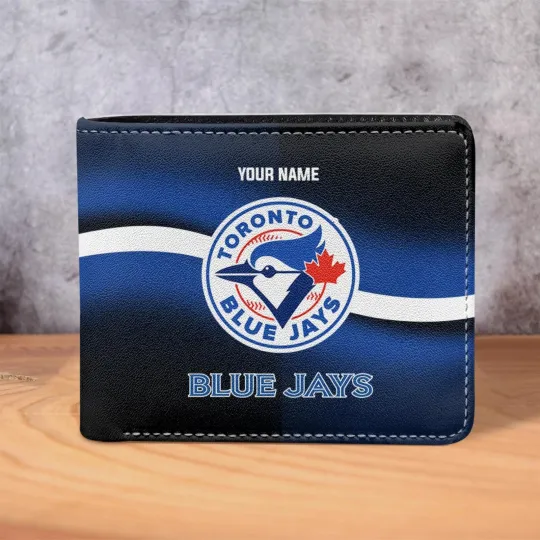 Discover Personalized Toronto Baseball Blue Jayss Team Men Leather Wallet Gift For Him