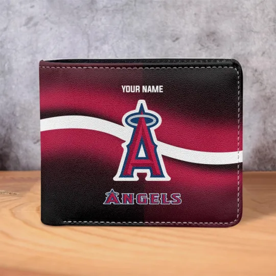Discover Personalized Los Angeles Baseball Angelss Team Men Leather Wallet Gift For Him