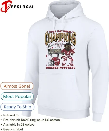 Discover Hoosiers wins National Champions bison mascot never daunted Hoodie