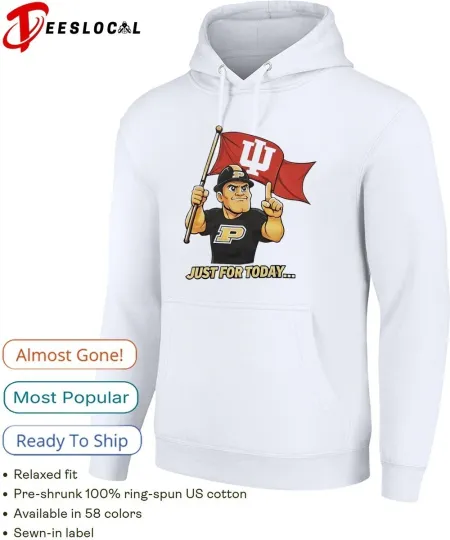 Discover Boilermakers holding Indiana Hoosiers flag just for today Hoodie