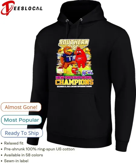Discover Southern Miss beat Kentucky 2026 New Orleans Bowl Champions mascot Hoodie