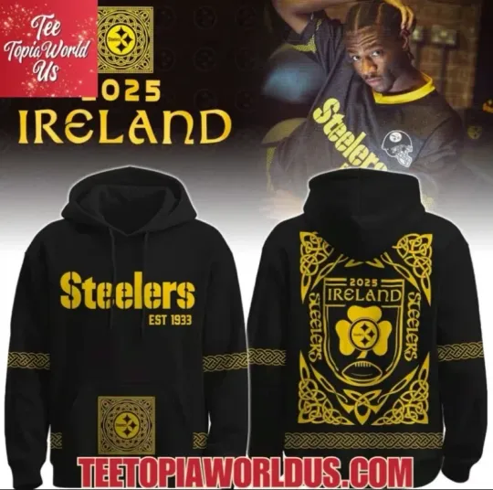 Discover Pittsburgh Steeler 2025 Ireland Heritage 3D Hoodie