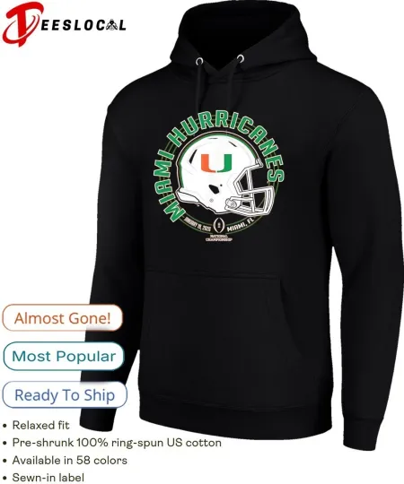 Discover Hurricanes CFP National Championship 2026 MIami FL Hoodie