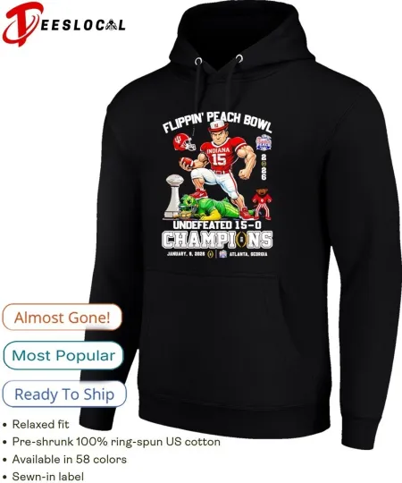 Discover Hoosiers flippn’ Peach Bowl undefeated Champions 2026 Hoodie