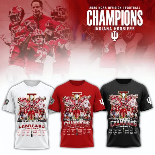 Discover Indiana Hoosierss 2026 National Championship TShirt – IU Undefeated 16 Season Tee
