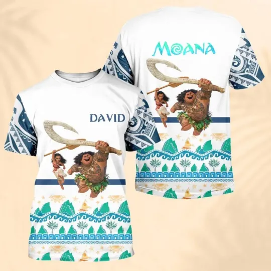 Discover Personalized Moana And Maui We Were Voyagers Tshirt 3D Hoodie 3D Printed