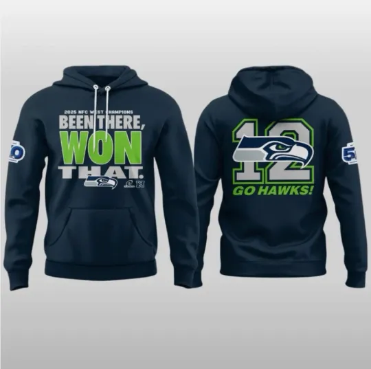 Discover Seattle NFC West Champions 12 Go Hawks 3D Hoodie