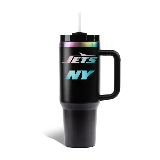 Discover football 40oz Iridescent Laser Etched Logo Tumbler with Handle...