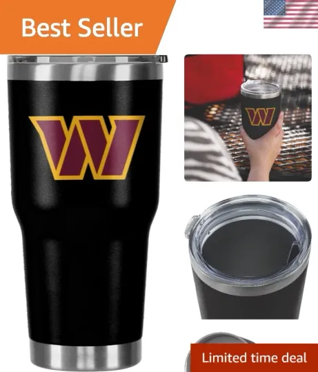 Discover football Team Logo 30oz Insulated Stainless Steel Travel Mug Tumbler