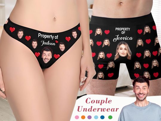 Discover Personalized Face Thong, Custom Photo Underwear, Bridal Lingerie Gift