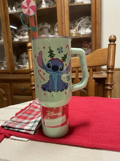Discover Disney Stitch 40oz Stainless Steel Tumbler Mug Christmas New