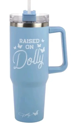 NEW Dolly Parton 40 Oz Stainless Steel Tumbler 🦋 RAISED ON DOLLY 🦋