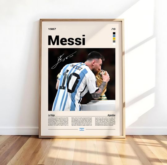 Discover Lionel Messi Wall Art Soccer Poster