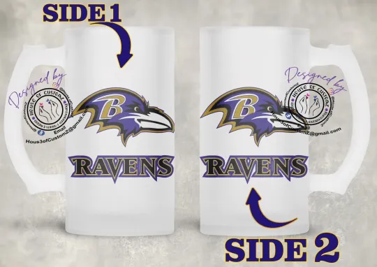 Baltimore Football Frosted Beer Mug