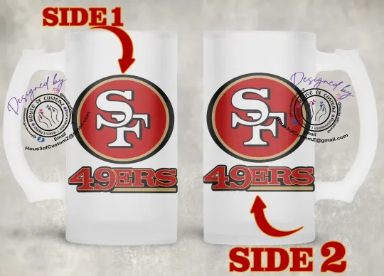 San Francisco Football Frosted Beer Mug