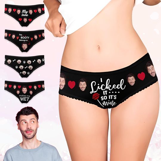 Personalized Face Underwear, Custom Lingerie, Wedding Gift