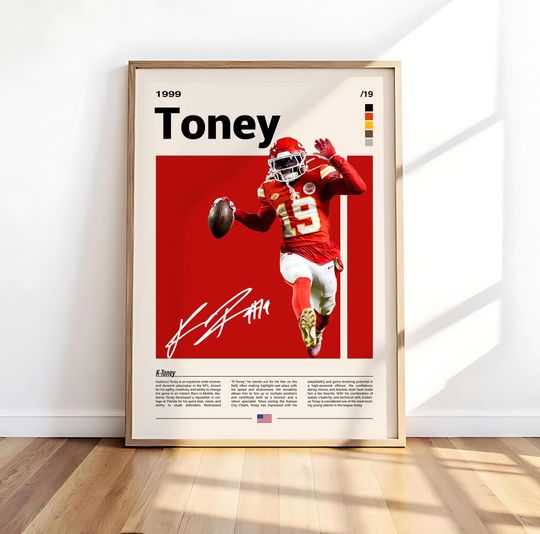Discover Kadarius Toney Football Poster - Sports Artwork for Home & Living