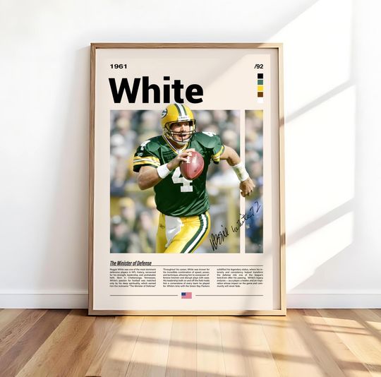 Discover Reggie White Football Poster - Premium Matte Vertical Sports Poster
