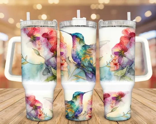 Discover Beautiful Hummingbird Stainless Steel Tumbler, 40 Oz
