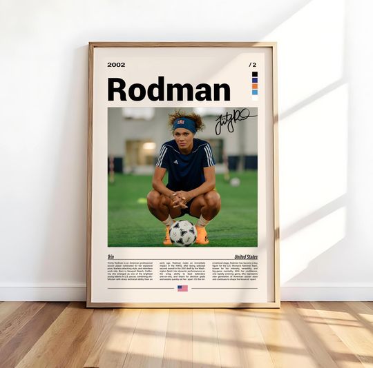 Discover Trinity Rodman Poster, Soccer Wall Art, Football Lovers, Digital Art