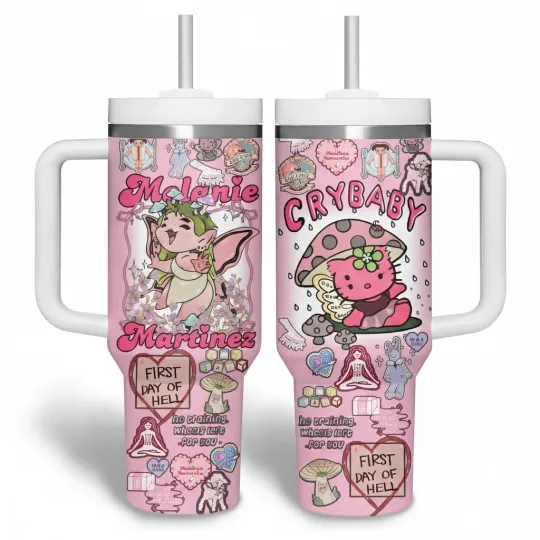 Discover Pastel Dark Alternative Pop Music Inspired Handle Tumbler  20oz 30oz 40oz
